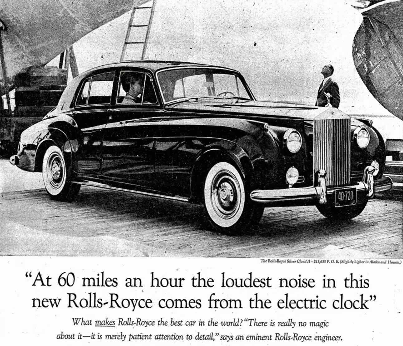 Famous David Ogilvy Rolls-Royce advertisement